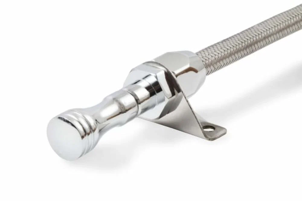 Mr. Gasket Automatic Transmission Dipstick & Tube -Braided Stainless S
